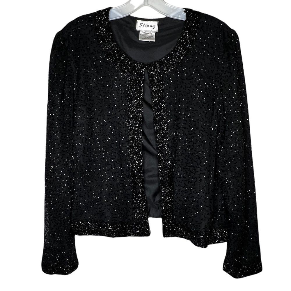 Vintage Stenay Black‎ Beaded Jacket